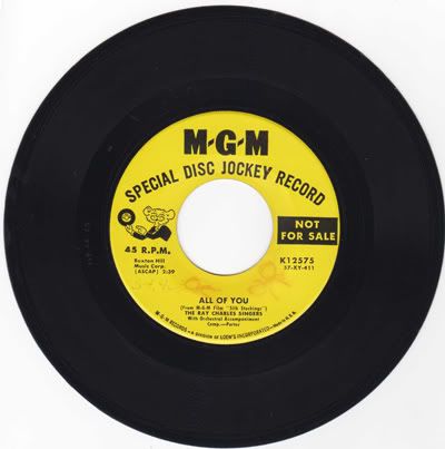 Ray Charles Singers - All Of You /you Must Have Been A Beautiful Baby Promo