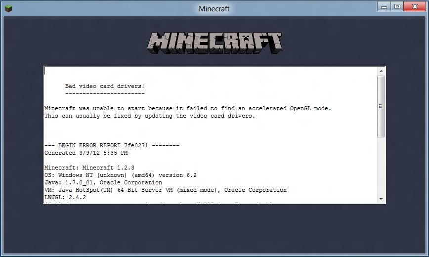 How to accrelate openGL mode for minecraft - OpenGL: User ...