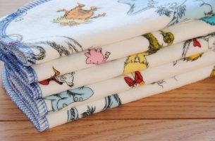 Everyone on White, Set of 5 Cloth Wipes