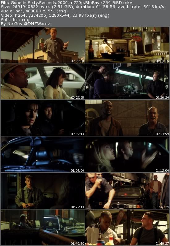 Gone in Sixty Seconds (2000) m720p BluRay x264-BiRD Gone in Sixty Seconds (2000) m720p BluRay x264-BiRD