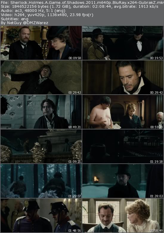 Sherlock Holmes A Game of Shadows (2011) m640p BluRay x264-GubrakZ Sherlock Holmes A Game of Shadows (2011) m640p BluRay x264-GubrakZ