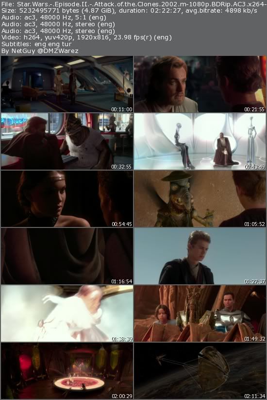 Star Wars - Episode II: Attack of the Clones (2002) m-1080p BDRip AC3 x264-Morothar Star Wars - Episode II: Attack of the Clones (2002) m-1080p BDRip AC3 x264-Morothar