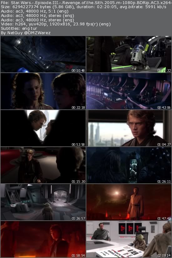 Star Wars - Episode III: Revenge of the Sith (2005) m-1080p BDRip AC3 x264-Morothar Star Wars - Episode III: Revenge of the Sith (2005) m-1080p BDRip AC3 x264-Morothar