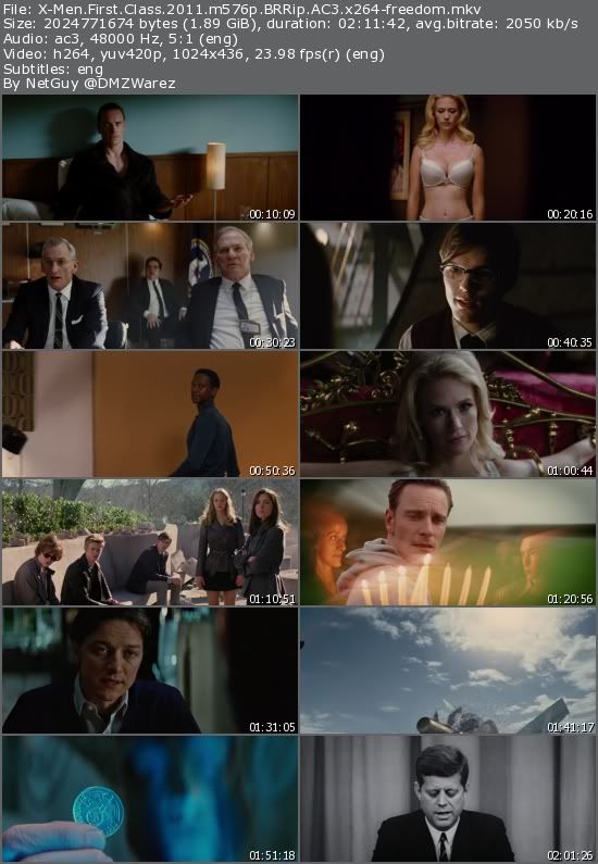 X-Men: First Class (2011) m576p BRRip AC3 x264-freedom X-Men: First Class (2011) m576p BRRip AC3 x264-freedom