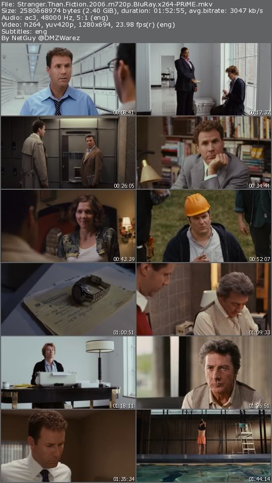 Stranger Than Fiction (2006) m720p BluRay x264-PRiME Stranger Than Fiction (2006) m720p BluRay x264-PRiME