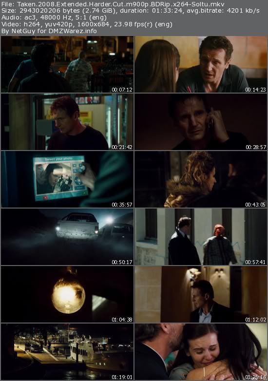 Taken (2008) Extended Harder Cut m900p BDRip x264-Soltu Taken (2008) Extended Harder Cut m900p BDRip x264-Soltu