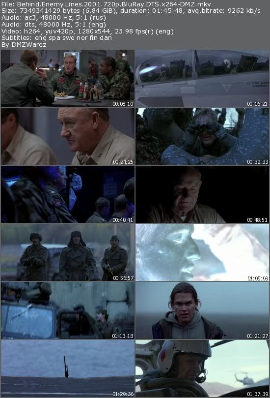 Behind Enemy Lines (2001) 720p BluRay DTS x264-DMZ Behind Enemy Lines (2001) 720p BluRay DTS x264-DMZ