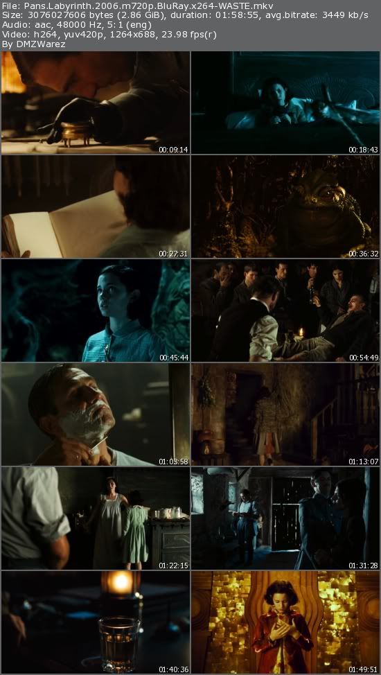 Pans Labyrinth (2006) m720p BluRay x264-WASTE Pans Labyrinth (2006) m720p BluRay x264-WASTE