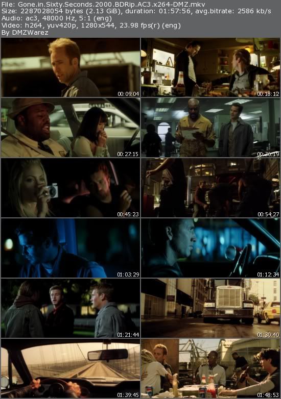 Gone in Sixty Seconds (2000) BDRip AC3 x264-DMZ Gone in Sixty Seconds (2000) BDRip AC3 x264-DMZ