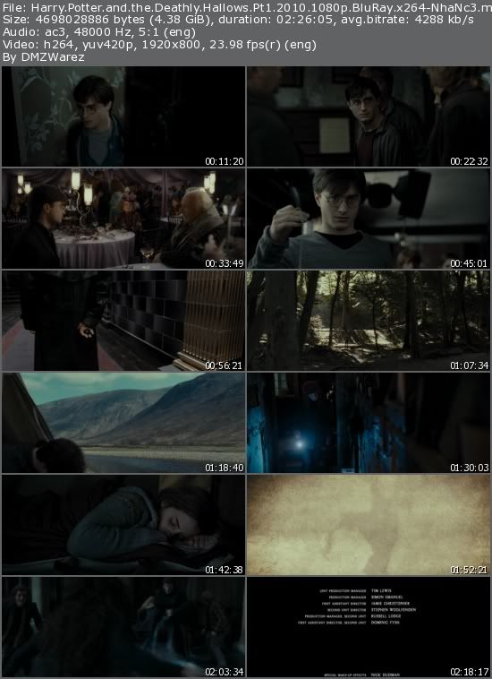Harry Potter and the Deathly Hallows Pt1 (2010) 1080p BluRay x264-NhaNc3 Harry Potter and the Deathly Hallows Pt1 (2010) 1080p BluRay x264-NhaNc3
