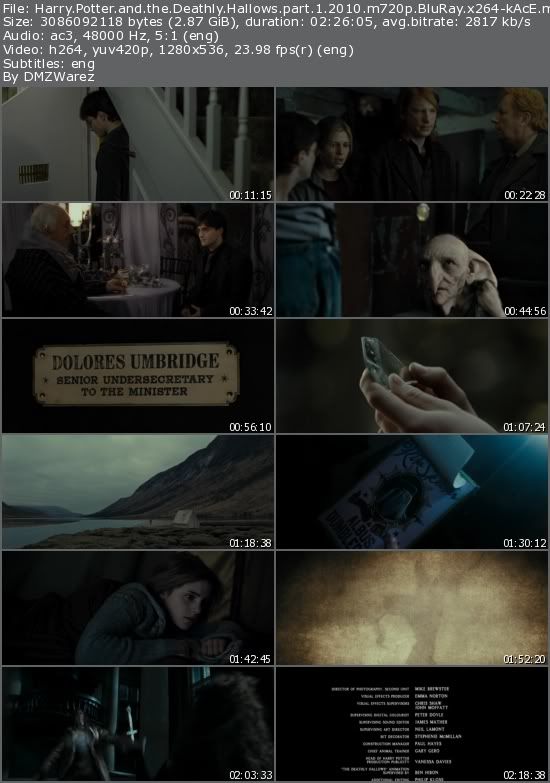 Harry Potter and the Deathly Hallows part 1 (2010) m720p BluRay x264-kAcE Harry Potter and the Deathly Hallows part 1 (2010) m720p BluRay x264-kAcE