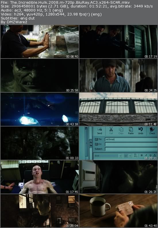 The Incredible Hulk (2008) m-720p BluRay AC3 x264-SC4R The Incredible Hulk (2008) m-720p BluRay AC3 x264-SC4R