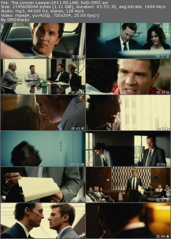 The Lincoln Lawyer (2011) R5 LiNE XviD-DMZ The Lincoln Lawyer (2011) R5 LiNE XviD-DMZ
