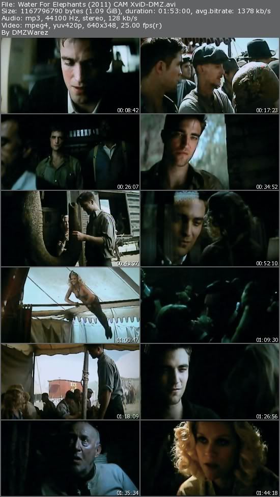 Water For Elephants (2011) CAM XviD-DMZ Water For Elephants (2011) CAM XviD-DMZ