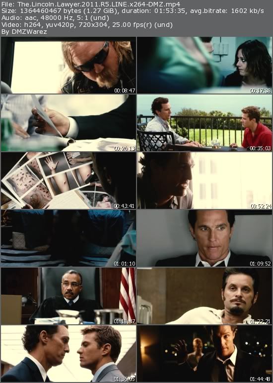 The Lincoln Lawyer (2011) R5 LINE x264-DMZ The Lincoln Lawyer (2011) R5 LINE x264-DMZ