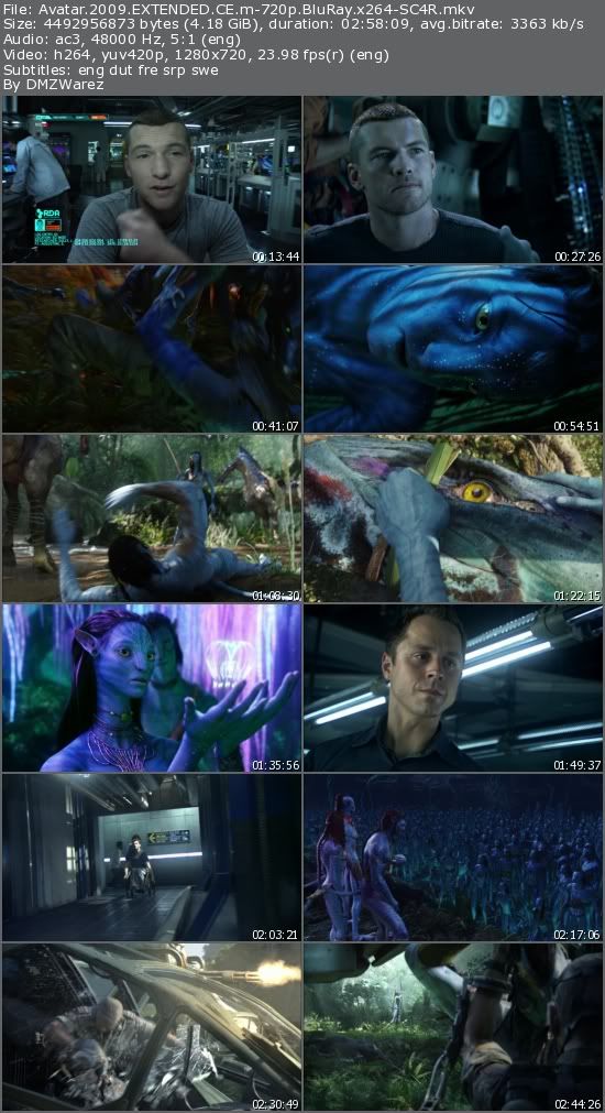 Avatar (2009) EXTENDED CE m-720p BluRay x264-SC4R Avatar (2009) EXTENDED CE m-720p BluRay x264-SC4R