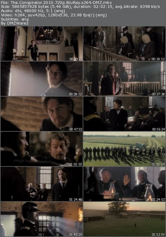 The Conspirator (2010) 720p BluRay x264-DMZ The Conspirator (2010) 720p BluRay x264-DMZ