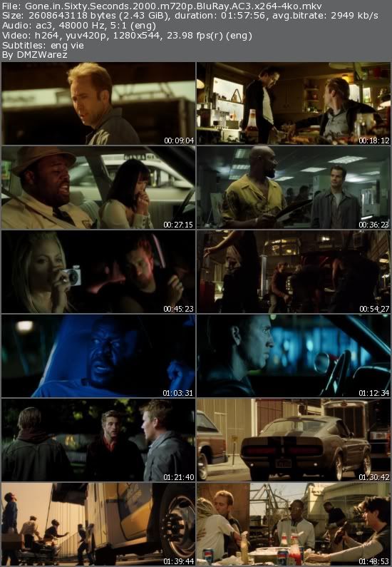 Gone in Sixty Seconds (2000) m720p BluRay AC3 x264-4ko Gone in Sixty Seconds (2000) m720p BluRay AC3 x264-4ko