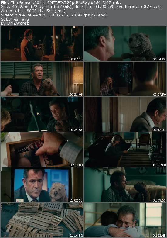The Beaver (2011) LIMITED 720p BluRay x264-DMZ The Beaver (2011) LIMITED 720p BluRay x264-DMZ