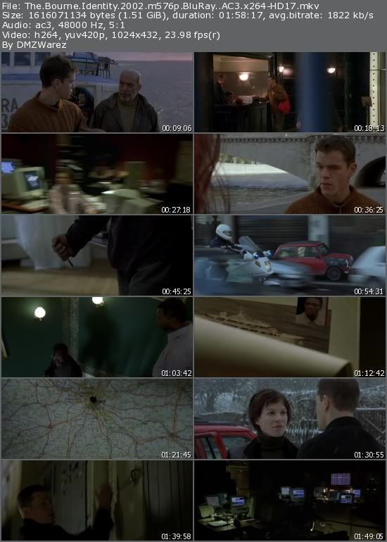 The Bourne Identity (2002) m576p BluRay AC3 x264-HD17 The Bourne Identity (2002) m576p BluRay AC3 x264-HD17