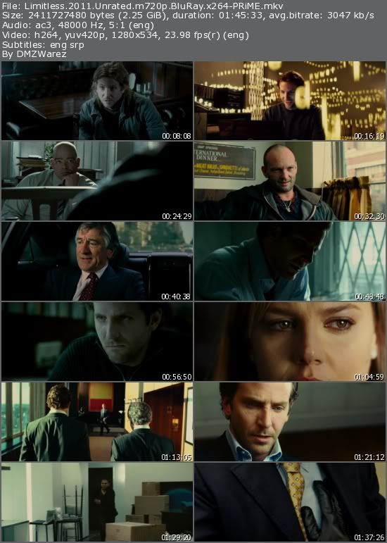 Limitless (2011) Unrated m720p BluRay x264-PRiME Limitless (2011) Unrated m720p BluRay x264-PRiME