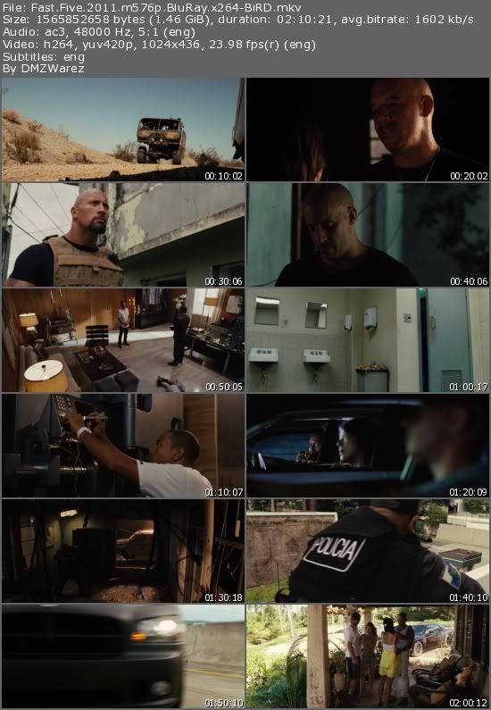 Fast Five (2011) m576p BluRay x264-BiRD Fast Five (2011) m576p BluRay x264-BiRD