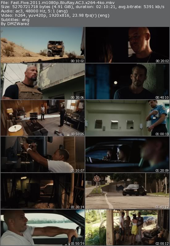 Fast Five (2011) m1080p BluRay AC3 x264-4ko Fast Five (2011) m1080p BluRay AC3 x264-4ko