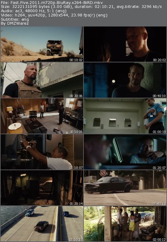 Fast Five (2011) m720p BluRay x264-BiRD Fast Five (2011) m720p BluRay x264-BiRD