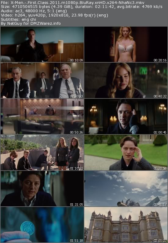 X-Men: First Class (2011) m1080p BluRay xnHD x264-NhaNc3 X-Men: First Class (2011) m1080p BluRay xnHD x264-NhaNc3
