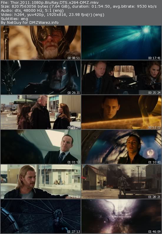 Thor (2011) 1080p BluRay DTS x264-DMZ Thor (2011) 1080p BluRay DTS x264-DMZ