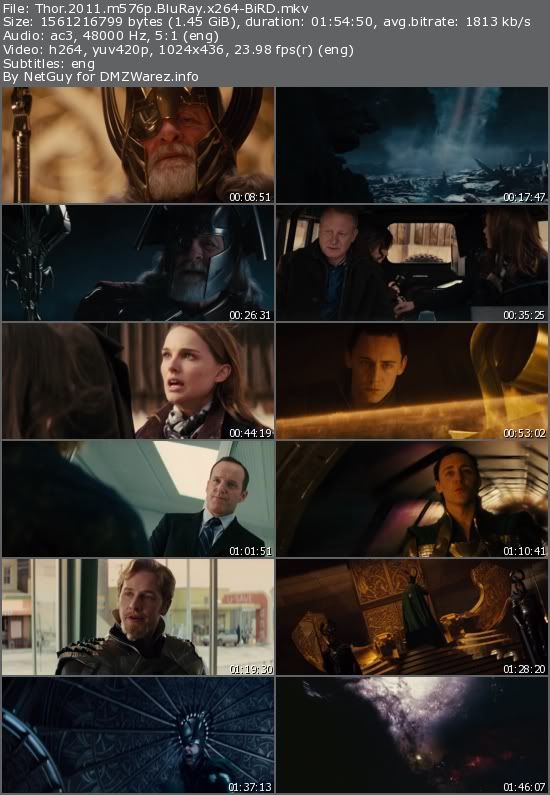 Thor (2011) m576p BluRay x264-BiRD Thor (2011) m576p BluRay x264-BiRD