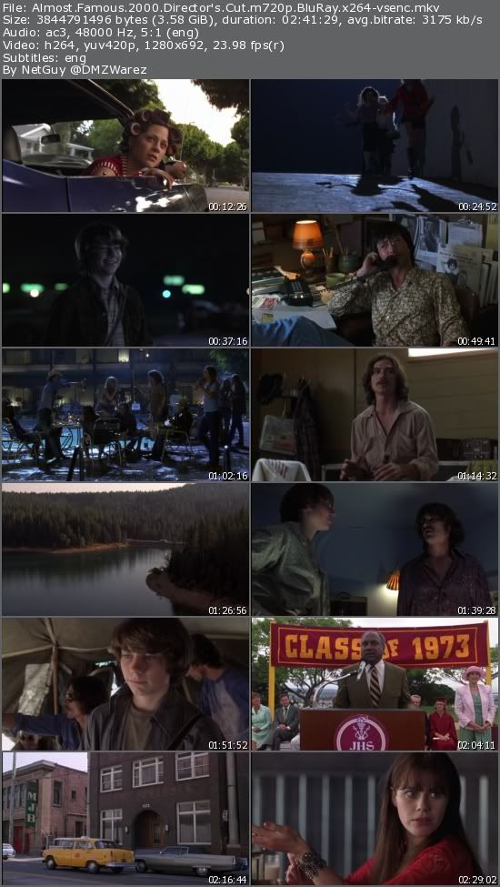 Almost Famous (2000) Director's Cut m720p BluRay x264-vsenc Almost Famous (2000) Director's Cut m720p BluRay x264-vsenc