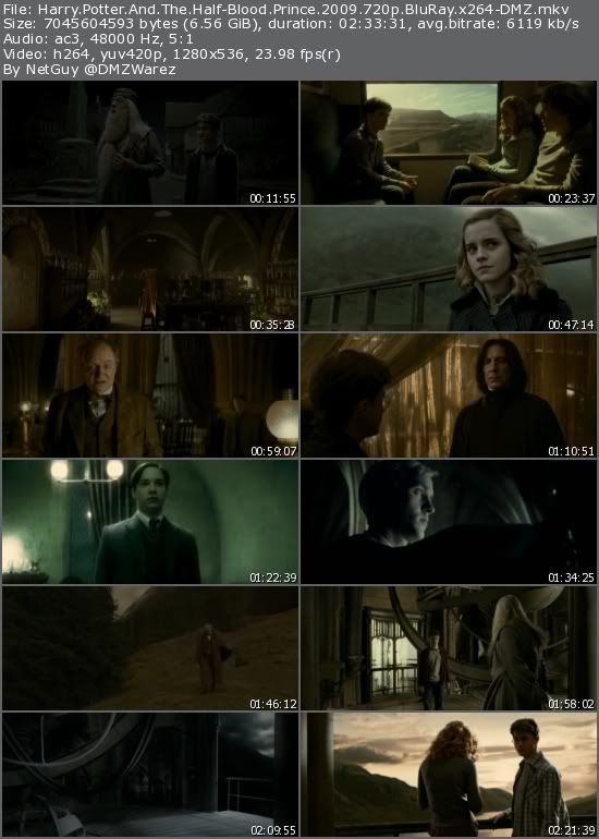 Harry Potter And The Half-Blood Prince (2009) 720p BluRay x264-DMZ Harry Potter And The Half-Blood Prince (2009) 720p BluRay x264-DMZ