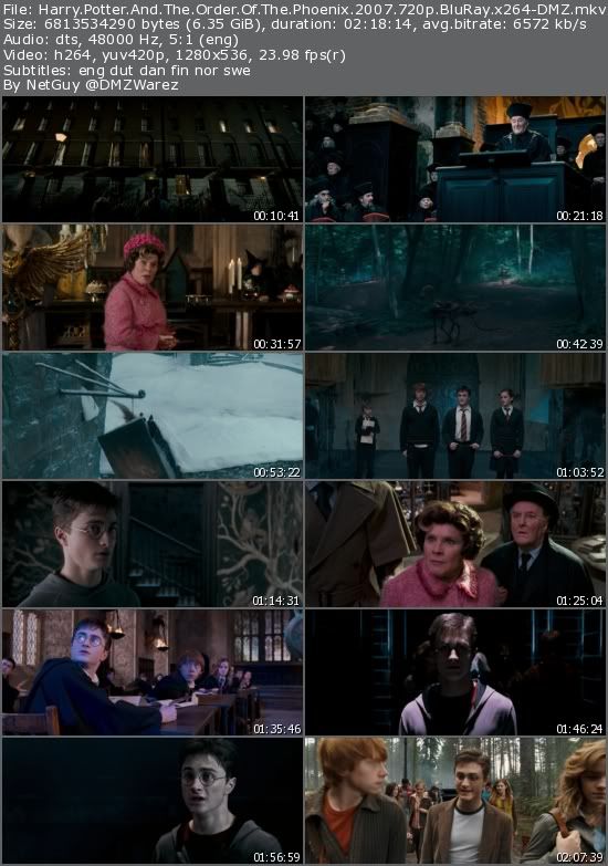 Harry Potter And The Order Of The Phoenix (2007) 720p BluRay x264-DMZ Harry Potter And The Order Of The Phoenix (2007) 720p BluRay x264-DMZ