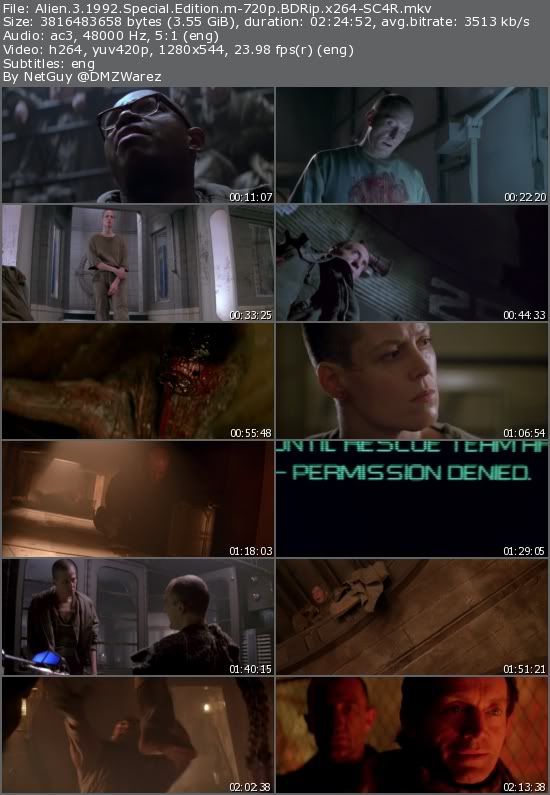 Alien 3 (1992) Special Edition m-720p BDRip x264-SC4R Alien 3 (1992) Special Edition m-720p BDRip x264-SC4R