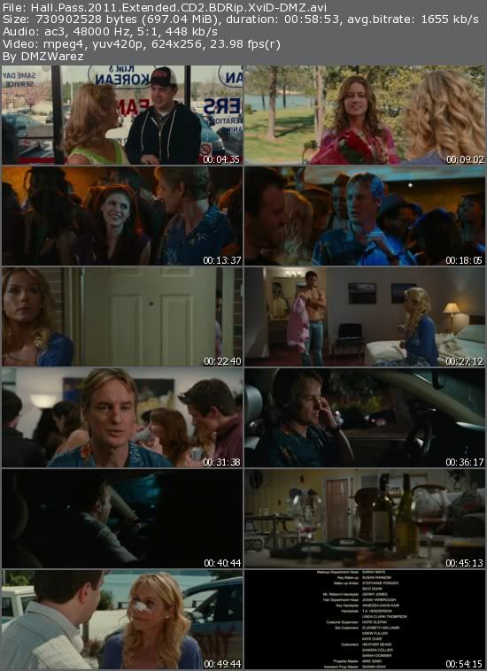 Hall Pass (2011) Extended BDRip XviD-DMZ Hall Pass (2011) Extended BDRip XviD-DMZ