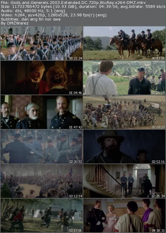 Gods and Generals (2003) Extended DC 720p BluRay x264-DMZ Gods and Generals (2003) Extended DC 720p BluRay x264-DMZ