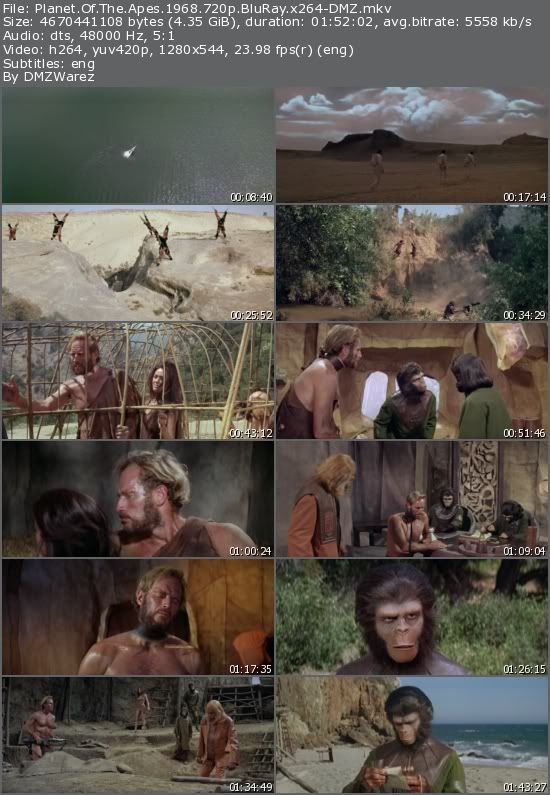 Planet Of The Apes (1968) 720p BluRay x264-DMZ Planet Of The Apes (1968) 720p BluRay x264-DMZ