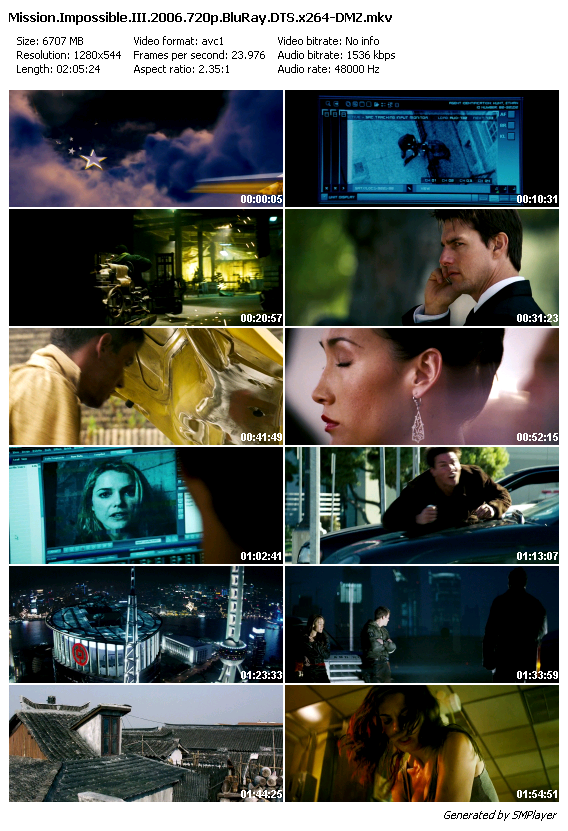 Mission Impossible III (2006) 720p BluRay DTS x264-DMZ Mission Impossible III (2006) 720p BluRay DTS x264-DMZ