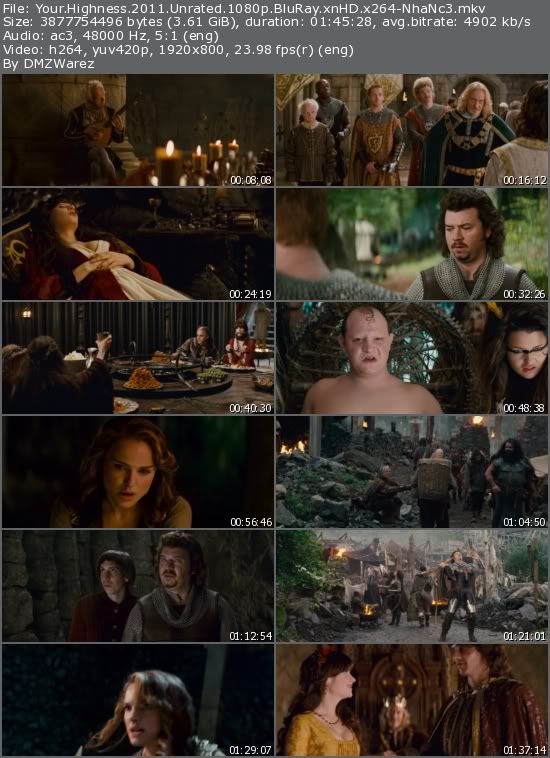 Your Highness (2011) Unrated 1080p BluRay xnHD x264-NhaNc3 Your Highness (2011) Unrated 1080p BluRay xnHD x264-NhaNc3