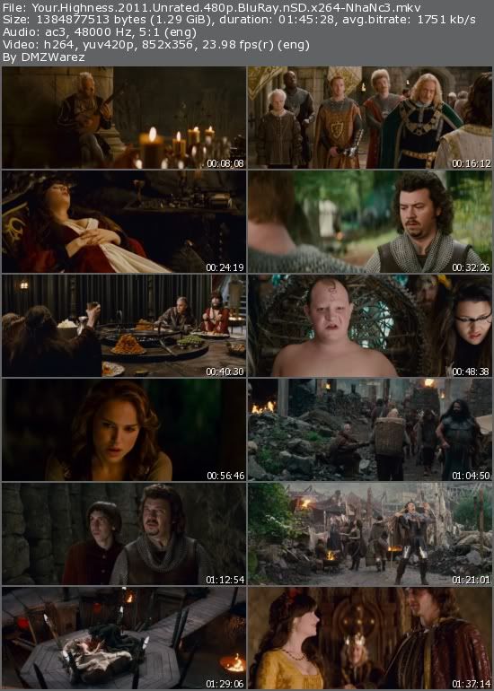 Your Highness (2011) Unrated 480p BluRay nSD x264-NhaNc3 Your Highness (2011) Unrated 480p BluRay nSD x264-NhaNc3