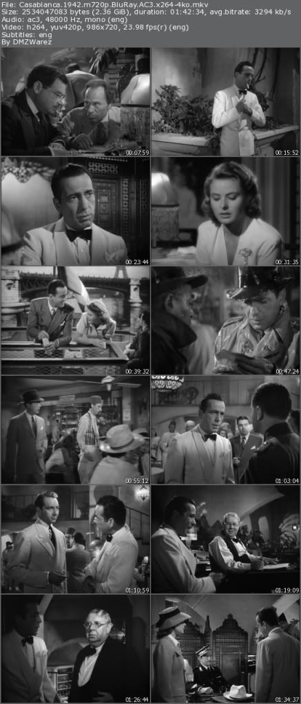 Casablanca (1942) m720p BluRay AC3 x264-4ko Casablanca (1942) m720p BluRay AC3 x264-4ko
