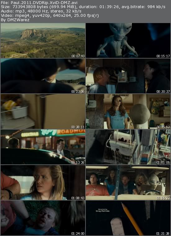 Paul (2011) DVDRip XviD-DMZ Paul (2011) DVDRip XviD-DMZ