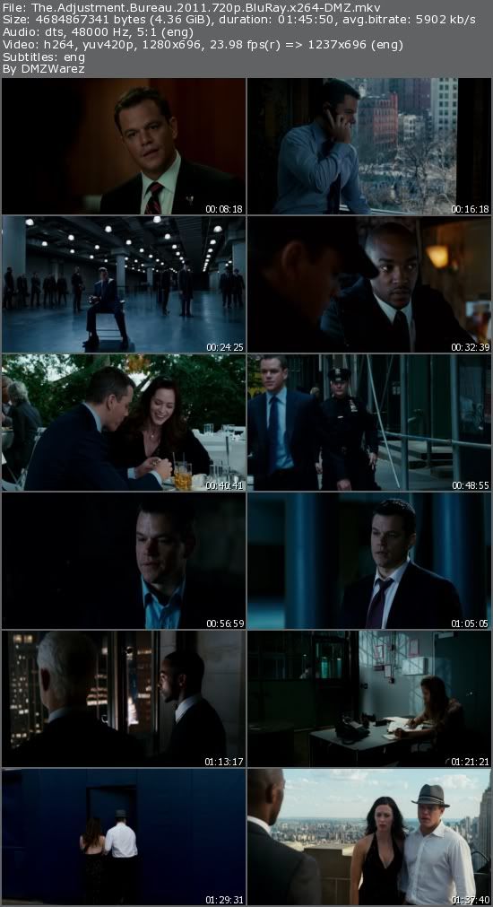 The Adjustment Bureau (2011) 720p BluRay x264-DMZ The Adjustment Bureau (2011) 720p BluRay x264-DMZ