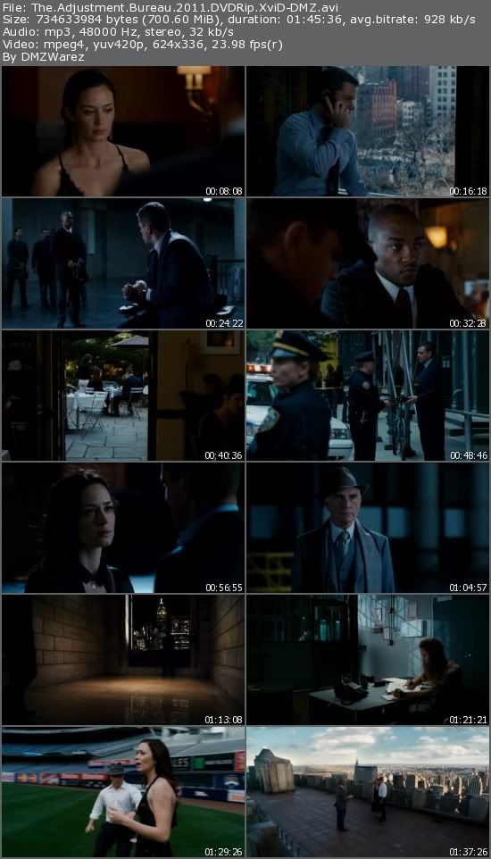 The Adjustment Bureau (2011) DVDRip XviD-DMZ The Adjustment Bureau (2011) DVDRip XviD-DMZ