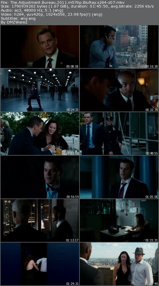 The Adjustment Bureau (2011) m576p BluRay x264-z07 The Adjustment Bureau (2011) m576p BluRay x264-z07