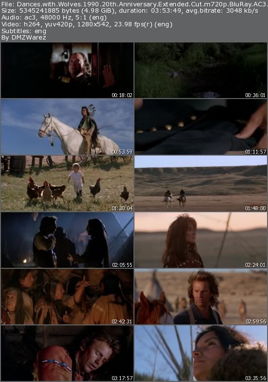 Dances with Wolves (1990) 20th Anniversary Extended Cut m720p BluRay AC3 x264-DTA Dances with Wolves (1990) 20th Anniversary Extended Cut m720p BluRay AC3 x264-DTA