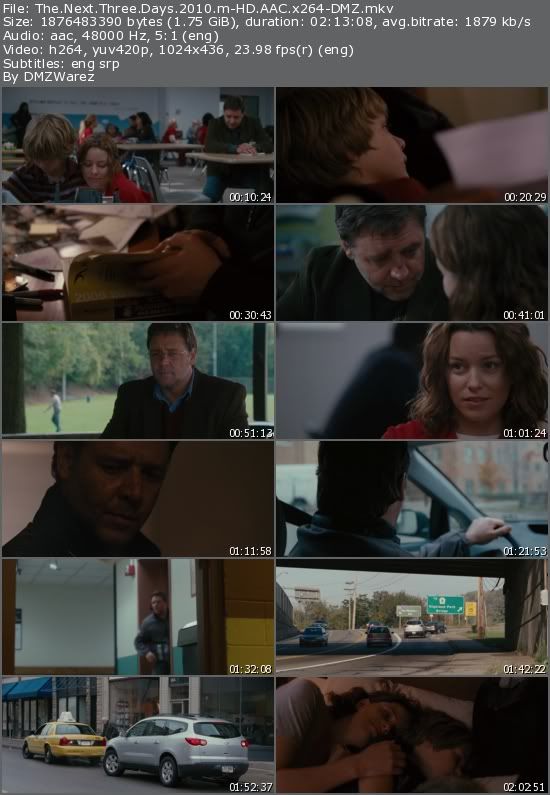 The Next Three Days (2010) m-HD AAC x264-DMZ The Next Three Days (2010) m-HD AAC x264-DMZ