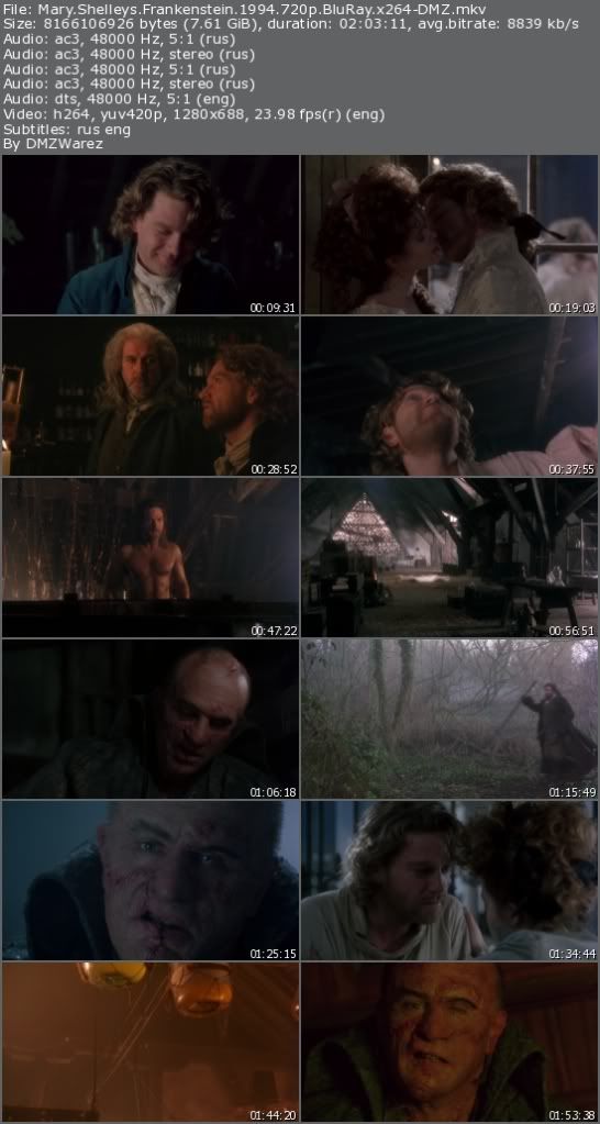 Mary Shelleys Frankenstein (1994) 720p BluRay x264-DMZ Mary Shelleys Frankenstein (1994) 720p BluRay x264-DMZ