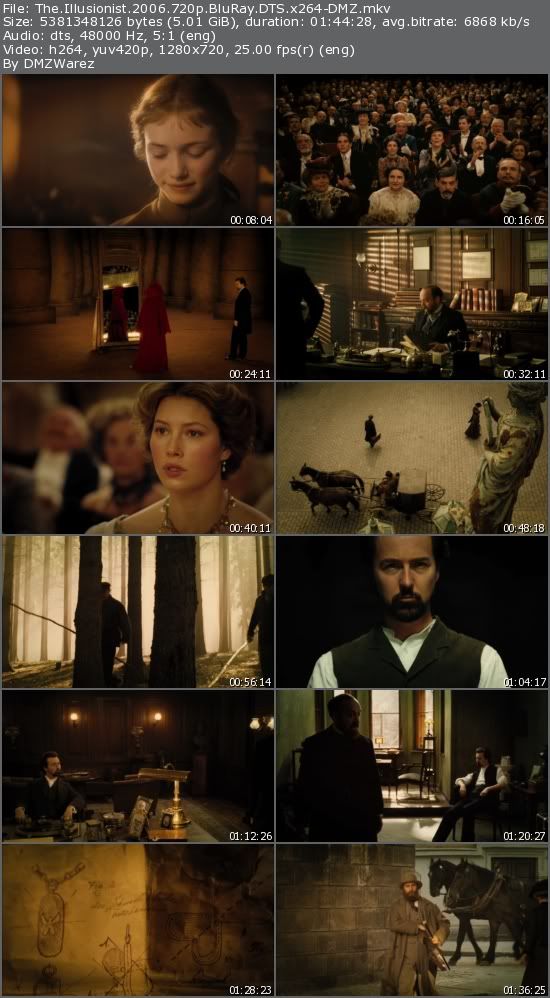 The Illusionist (2006) 720p BluRay DTS x264-DMZ The Illusionist (2006) 720p BluRay DTS x264-DMZ